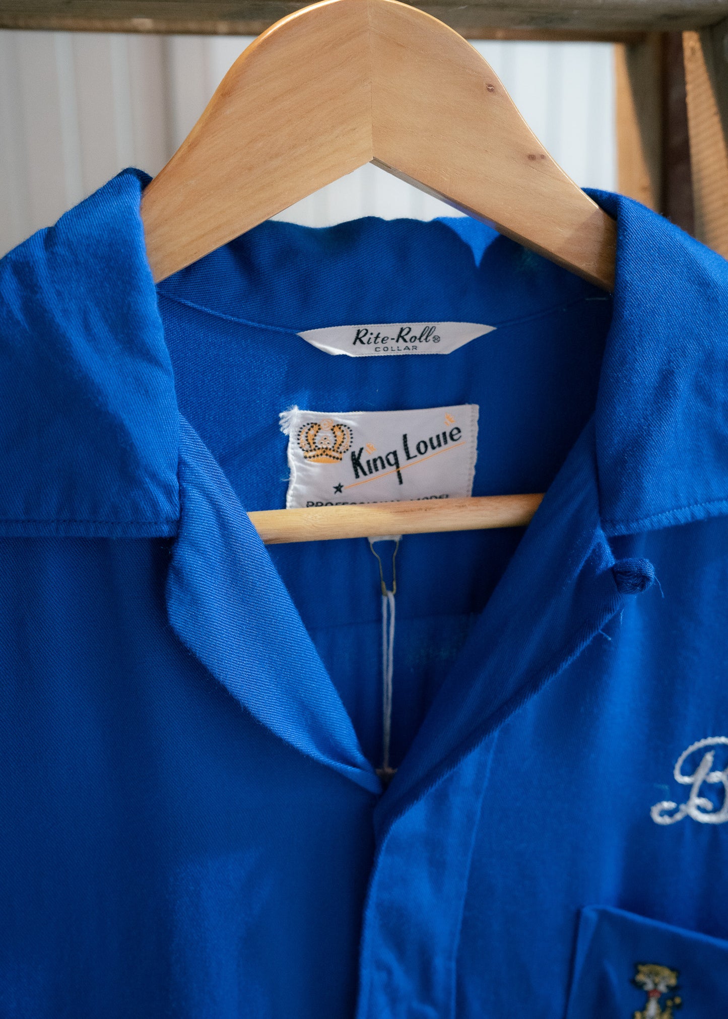 1960s "KING LOUIE" Rayon Guabardine Bowling Shirt