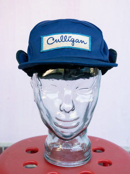 1980s USA Union Made Culligan Mechanics Quilted Lined Work Cap