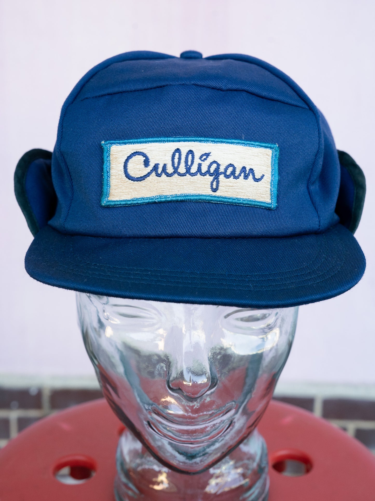 1980s USA Union Made Culligan Mechanics Quilted Lined Work Cap