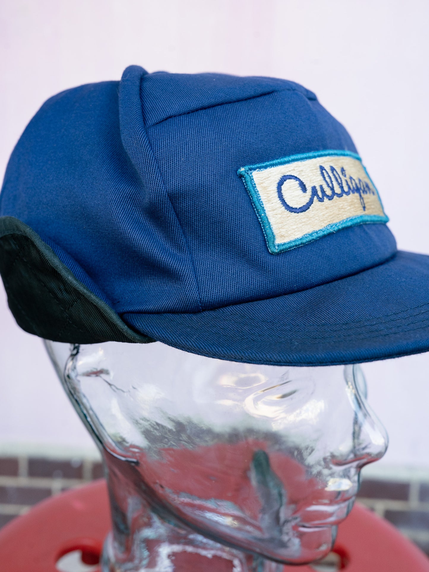 1980s USA Union Made Culligan Mechanics Quilted Lined Work Cap