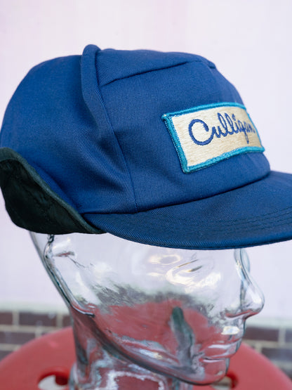 1980s USA Union Made Culligan Mechanics Quilted Lined Work Cap