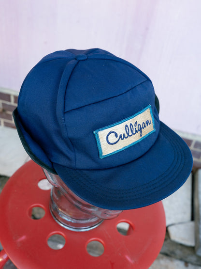 1980s USA Union Made Culligan Mechanics Quilted Lined Work Cap