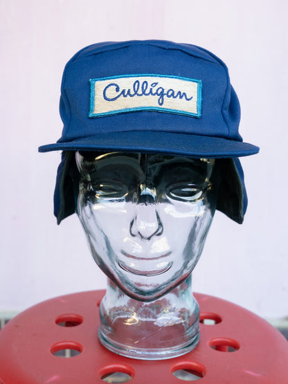 1980s USA Union Made Culligan Mechanics Quilted Lined Work Cap
