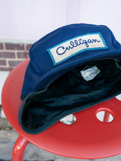 1980s USA Union Made Culligan Mechanics Quilted Lined Work Cap
