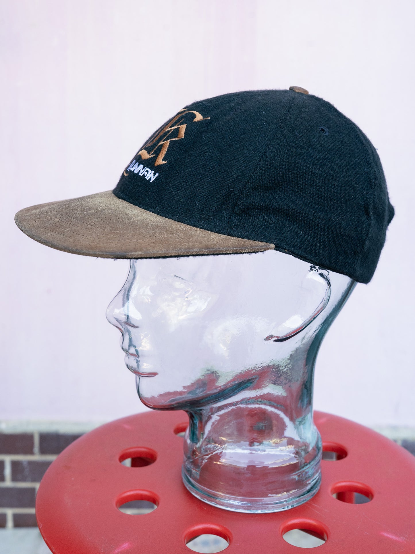1990s "KUNNAN" Wool Blend & Leather Brim Cap