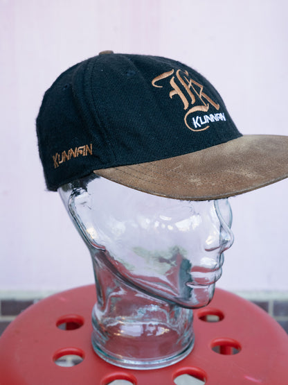 1990s "KUNNAN" Wool Blend & Leather Brim Cap