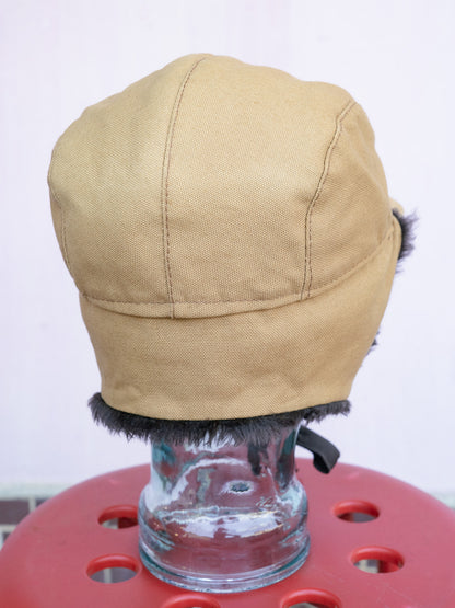 1980-90s Duck Canvas Faux Fur Ear Flap Winter Cap