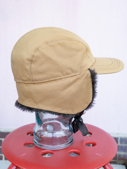 1980-90s Duck Canvas Faux Fur Ear Flap Winter Cap