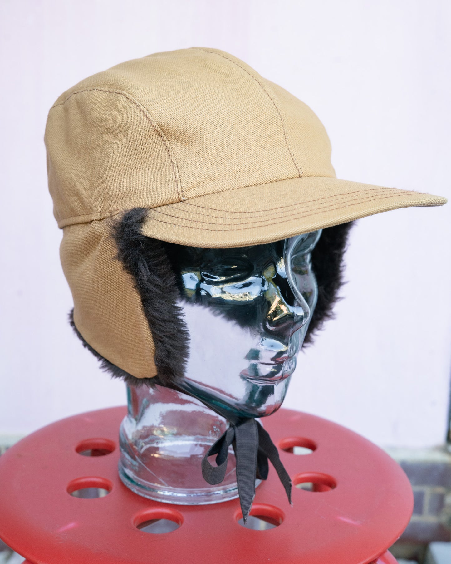 1980-90s Duck Canvas Faux Fur Ear Flap Winter Cap