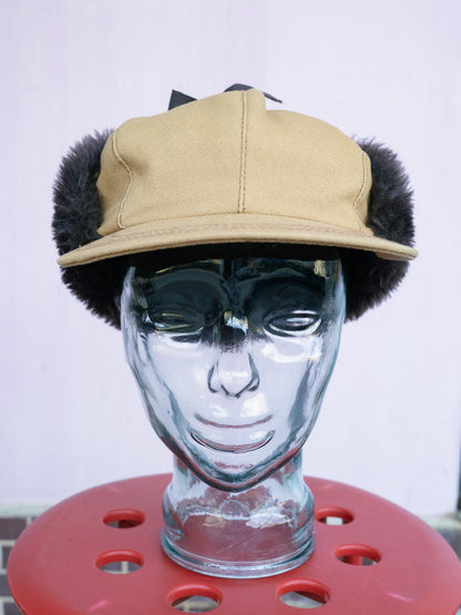 1980-90s Duck Canvas Faux Fur Ear Flap Winter Cap