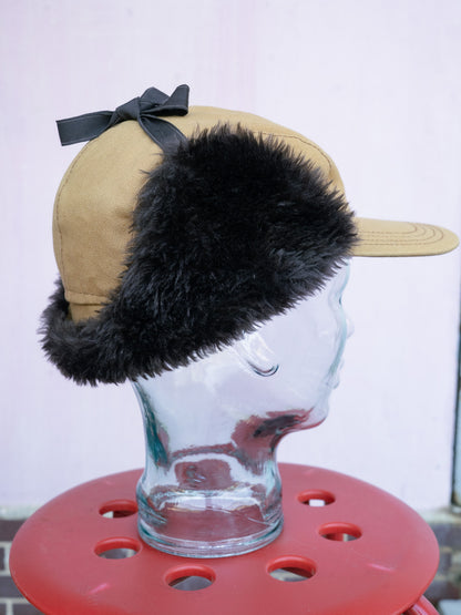 1980-90s Duck Canvas Faux Fur Ear Flap Winter Cap