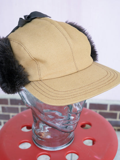 1980-90s Duck Canvas Faux Fur Ear Flap Winter Cap