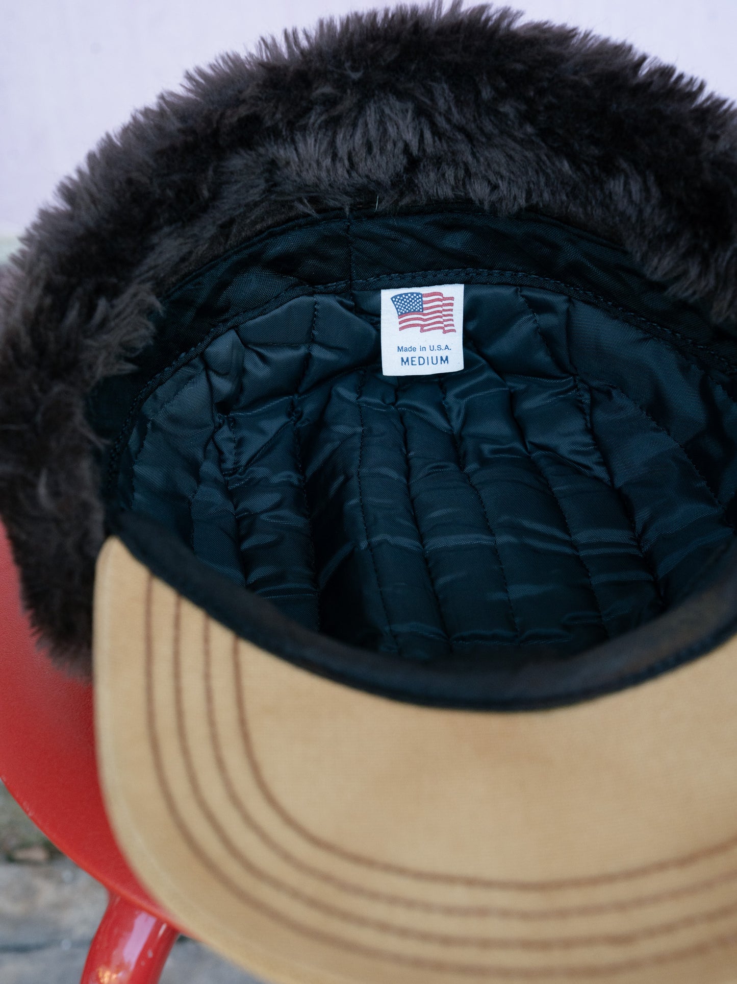 1980-90s Duck Canvas Faux Fur Ear Flap Winter Cap
