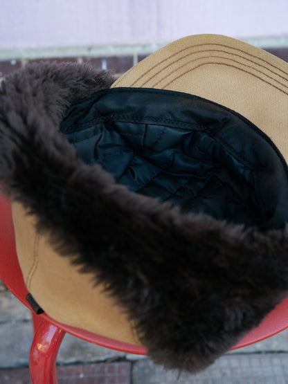 1980-90s Duck Canvas Faux Fur Ear Flap Winter Cap