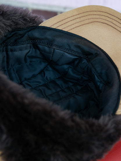 1980-90s Duck Canvas Faux Fur Ear Flap Winter Cap
