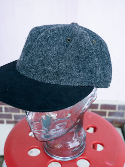 1990s "LAKE OF THE ISLES" Wool Tweed & Suede 6-Panel Cap