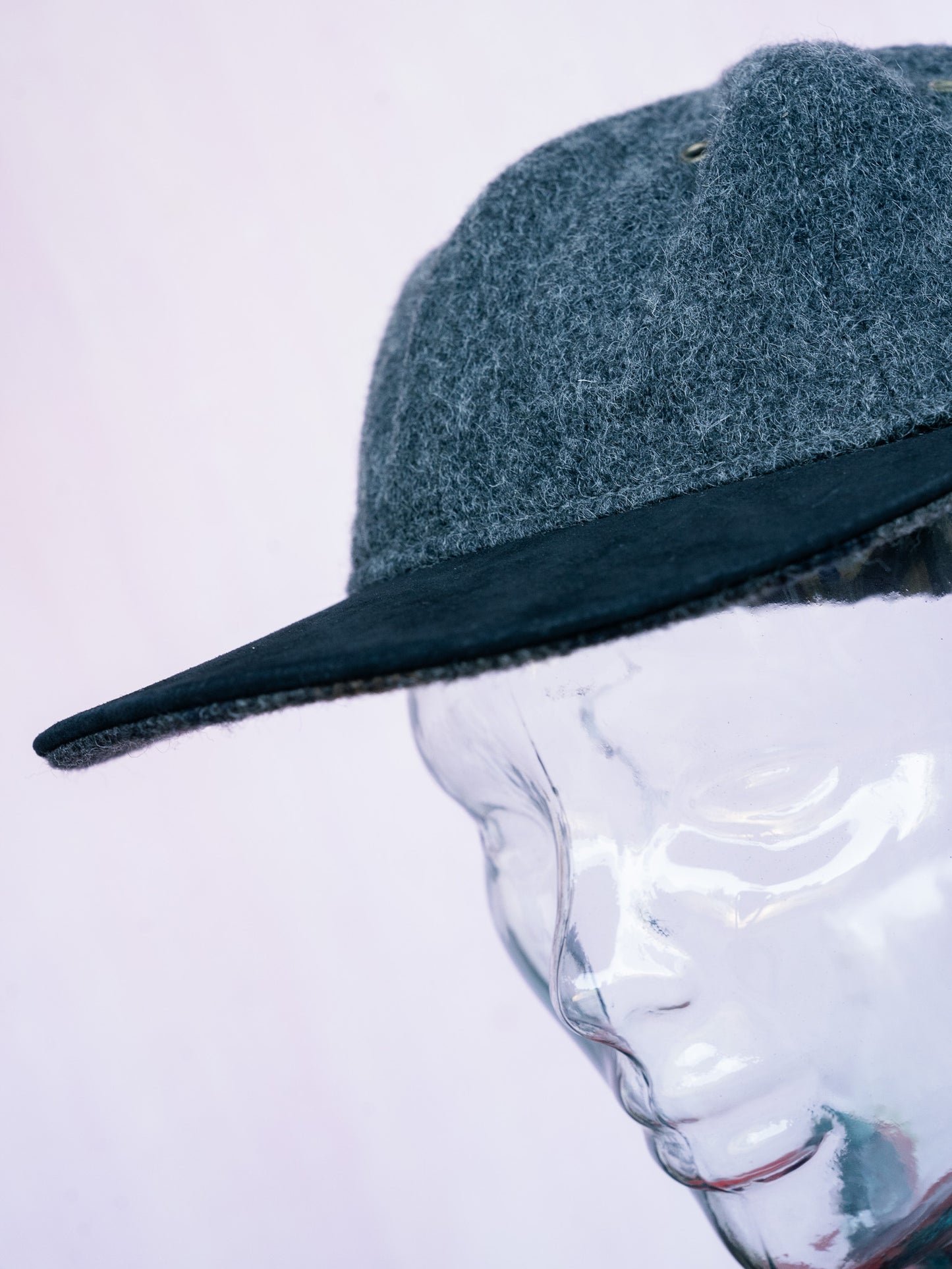 1990s "LAKE OF THE ISLES" Wool Tweed & Suede 6-Panel Cap