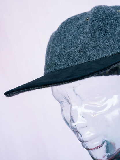 1990s "LAKE OF THE ISLES" Wool Tweed & Suede 6-Panel Cap