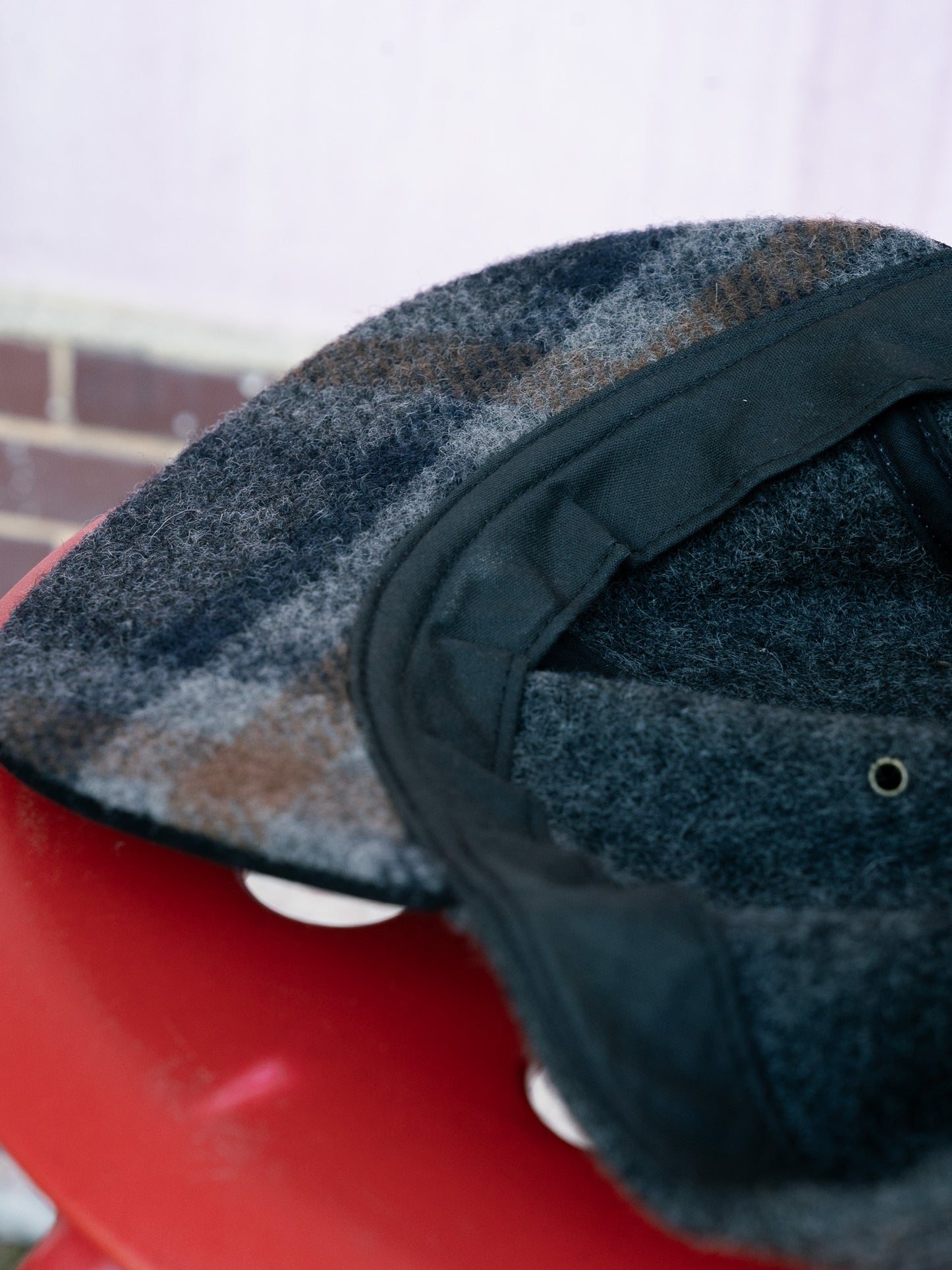 1990s "LAKE OF THE ISLES" Wool Tweed & Suede 6-Panel Cap