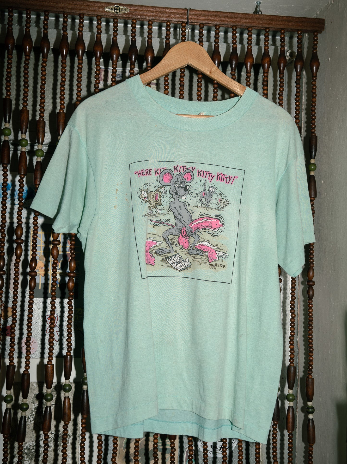 Early 1980s "SCREEN STARS" Here Kit Kitty Kitty Kitty! Adult Humor Tee