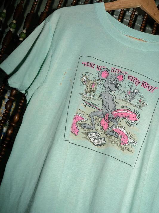 Early 1980s "SCREEN STARS" Here Kit Kitty Kitty Kitty! Adult Humor Tee
