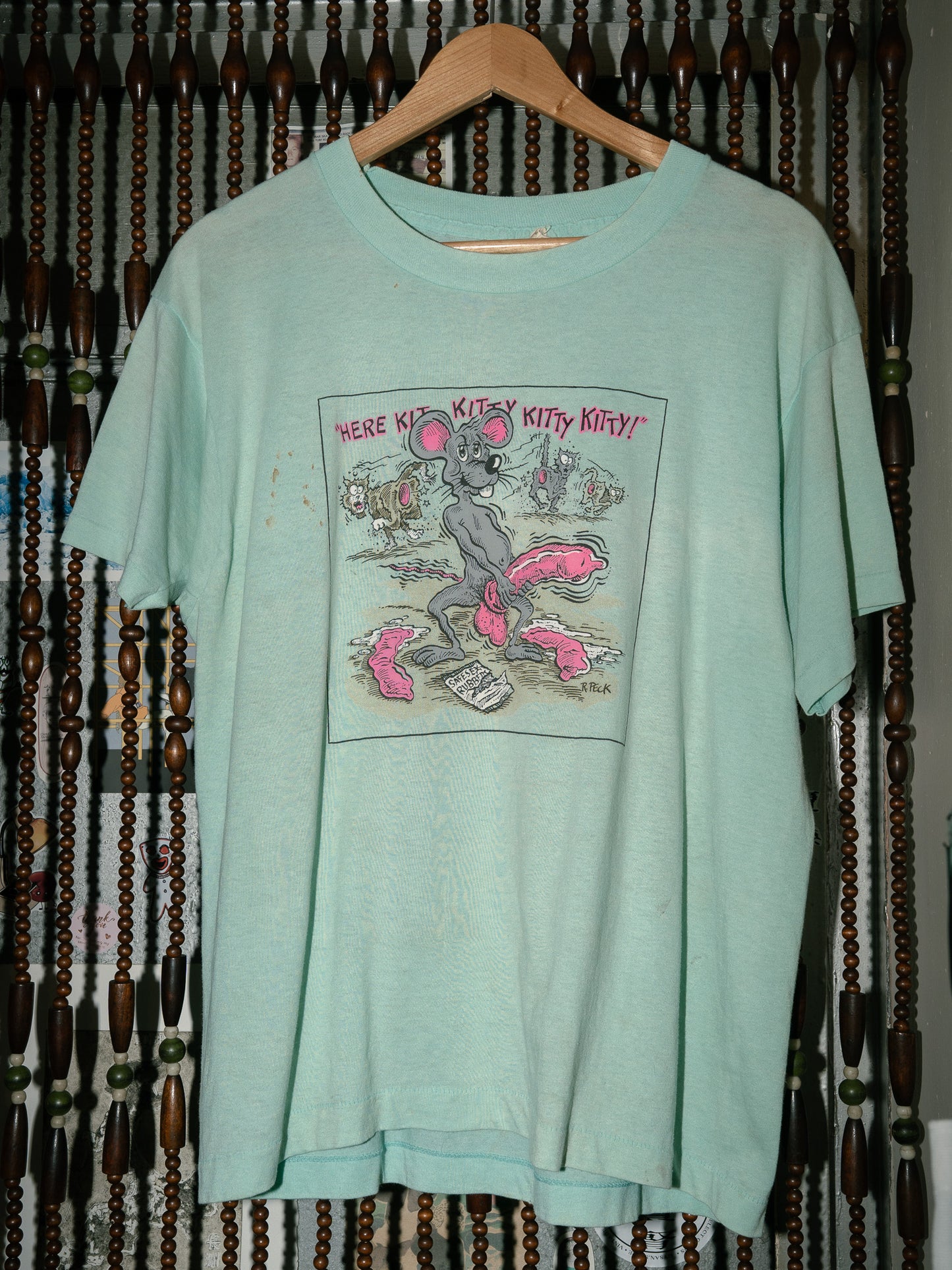 Early 1980s "SCREEN STARS" Here Kit Kitty Kitty Kitty! Adult Humor Tee