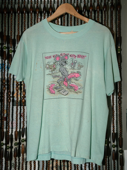 Early 1980s "SCREEN STARS" Here Kit Kitty Kitty Kitty! Adult Humor Tee