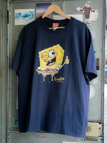 2002 "FREEZE" Viacom Nickelodeon SpongeBob Puff Print Tee
