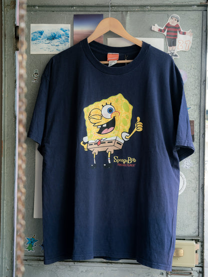 2002 "FREEZE" Viacom Nickelodeon SpongeBob Puff Print Tee