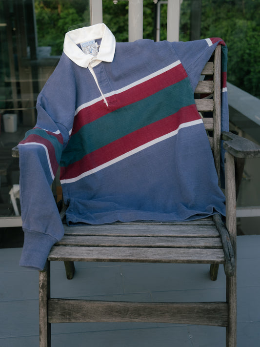 1990s "LANDS' END" Rugby Polo Shirt