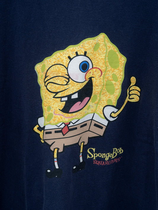 2002 "FREEZE" Viacom Nickelodeon SpongeBob Puff Print Tee