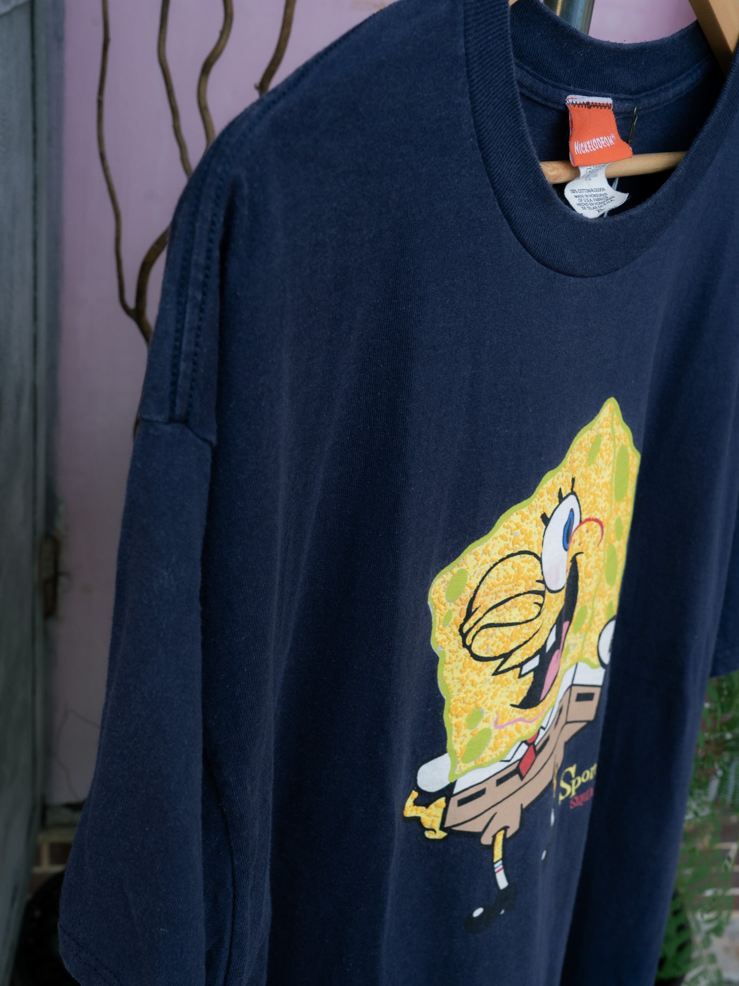 2002 "FREEZE" Viacom Nickelodeon SpongeBob Puff Print Tee