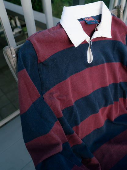1990s "CANTERBURY OF NEW ZEALAND" Single Stitch Rugby Polo Shirt