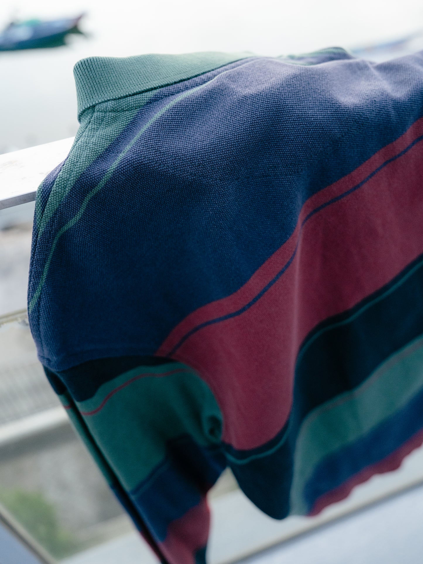1990s "DOCKERS" Long Sleeve Rugby Polo Shirt