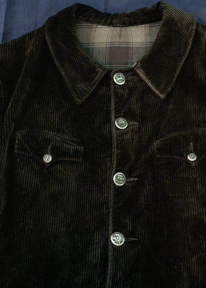 1940-50s French Heavy Corduroy Hunting Jacket
