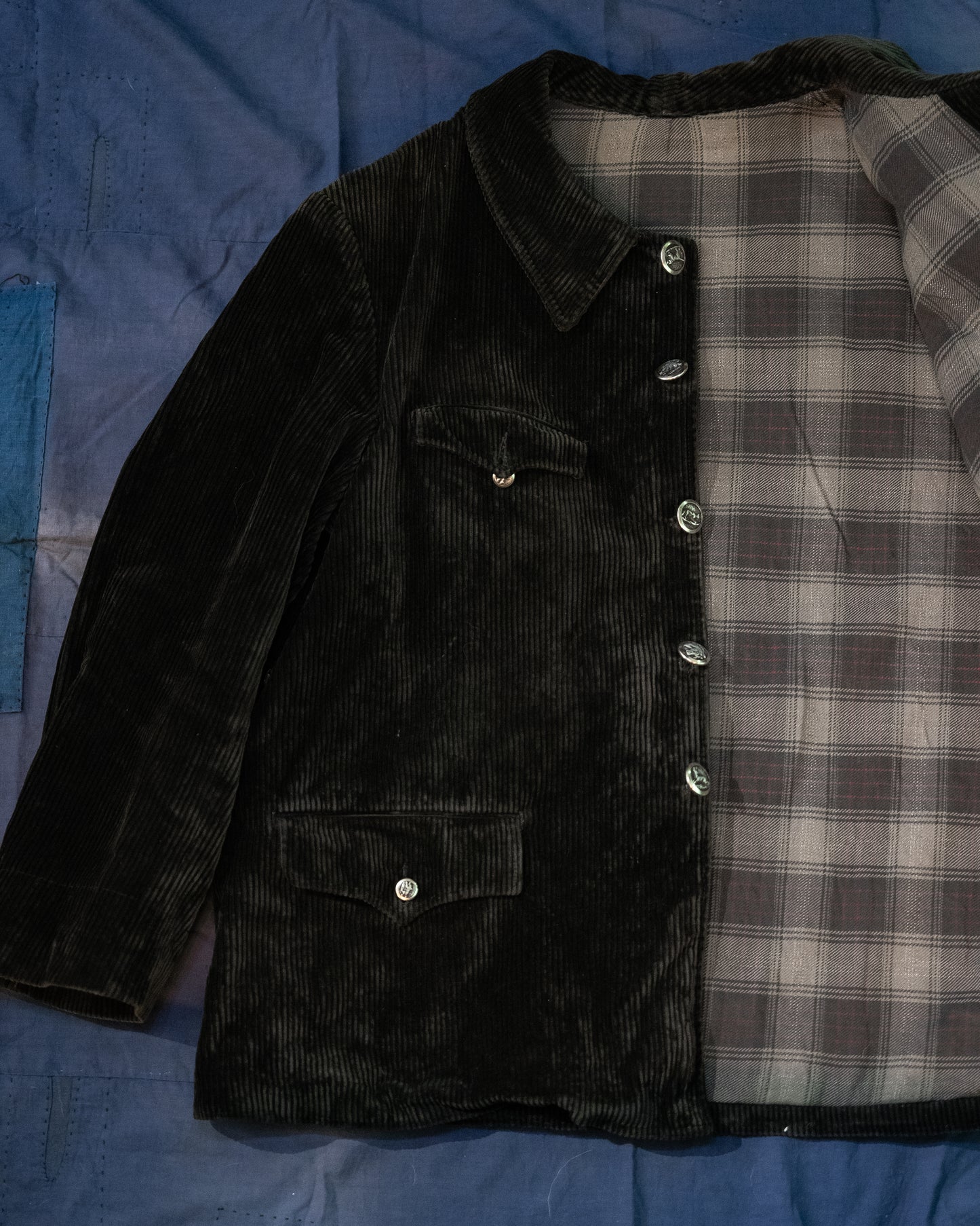 1940-50s French Heavy Corduroy Hunting Jacket