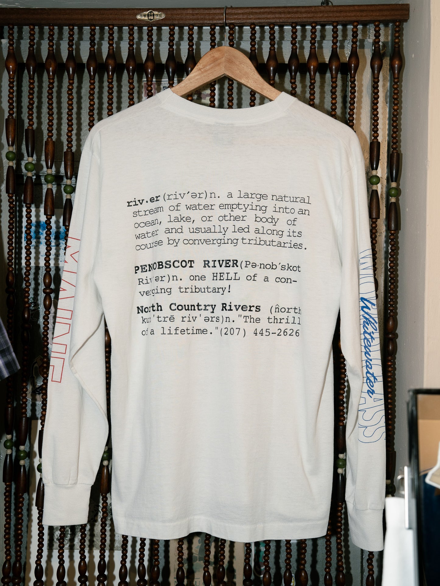 1989 "Screen Stars" Penobscot Whitewater Rafting Long Sleeve Shirt
