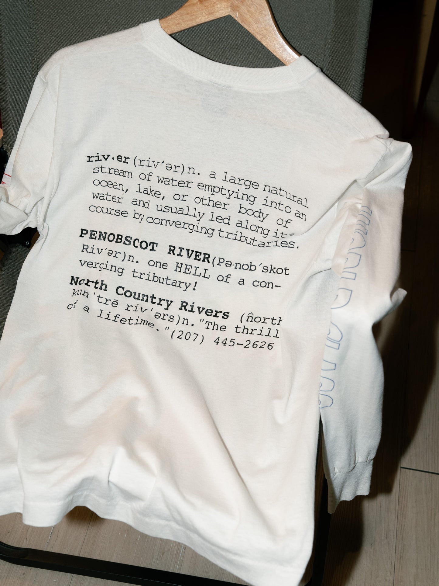 1989 "Screen Stars" Penobscot Whitewater Rafting Long Sleeve Shirt
