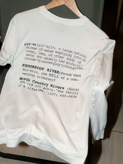 1989 "Screen Stars" Penobscot Whitewater Rafting Long Sleeve Shirt