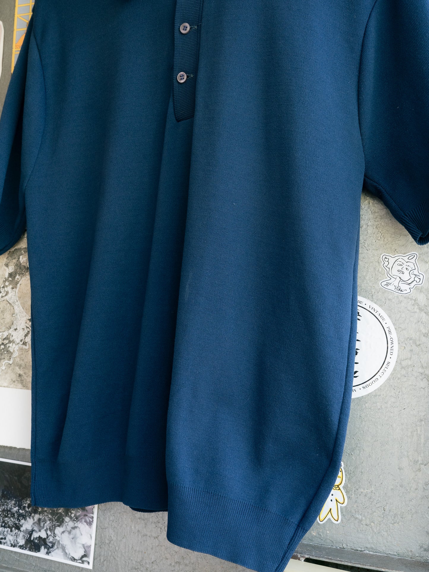 1970s "VINTAGE II" Ban-Lon Nylon Knit Short Sleeve Polo Shirt