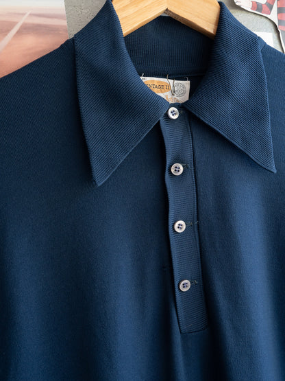 1970s "VINTAGE II" Ban-Lon Nylon Knit Short Sleeve Polo Shirt