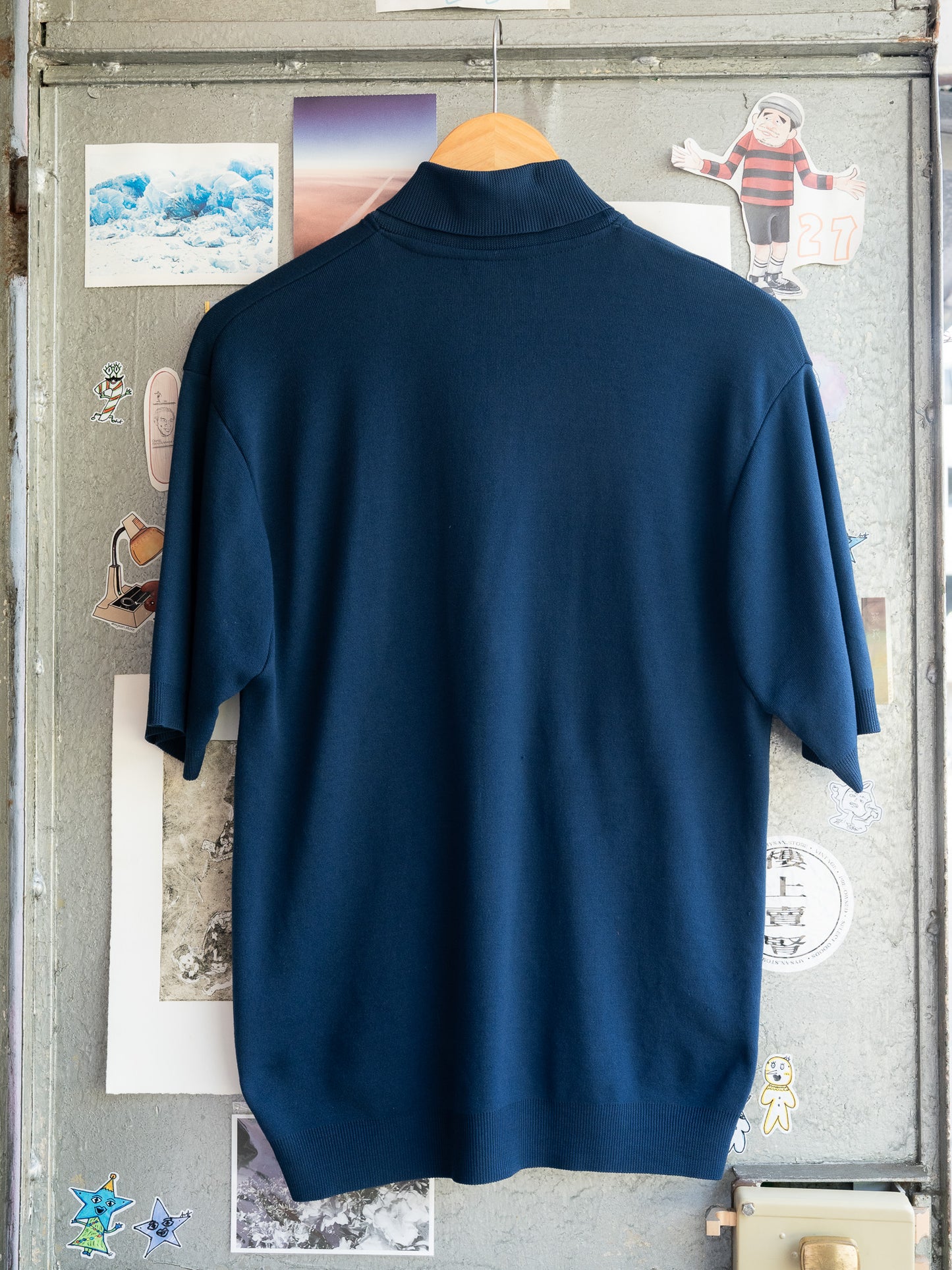 1970s "VINTAGE II" Ban-Lon Nylon Knit Short Sleeve Polo Shirt