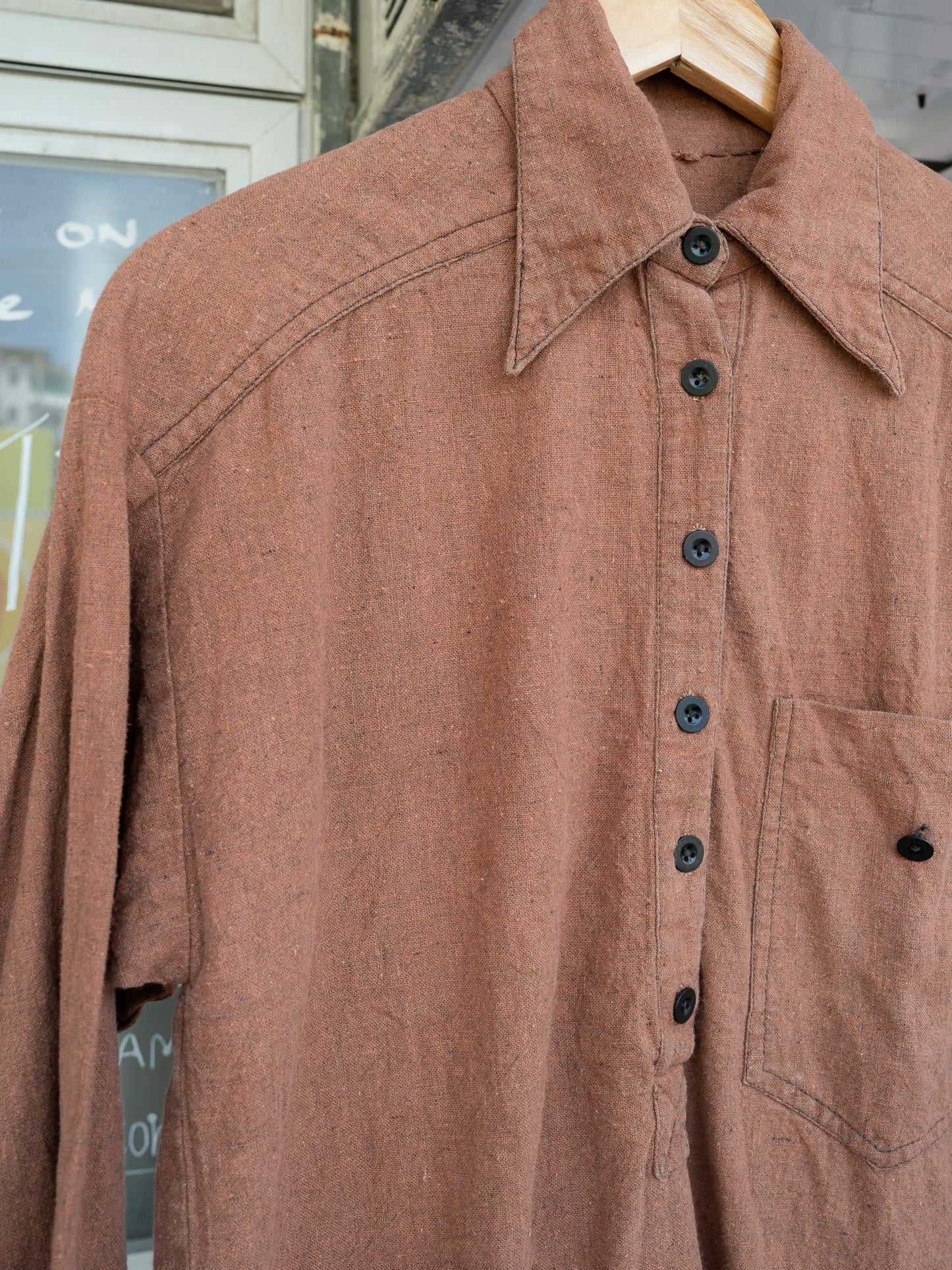 1970s "India Imports of Rhode Island" Cotton Pullover Shirt