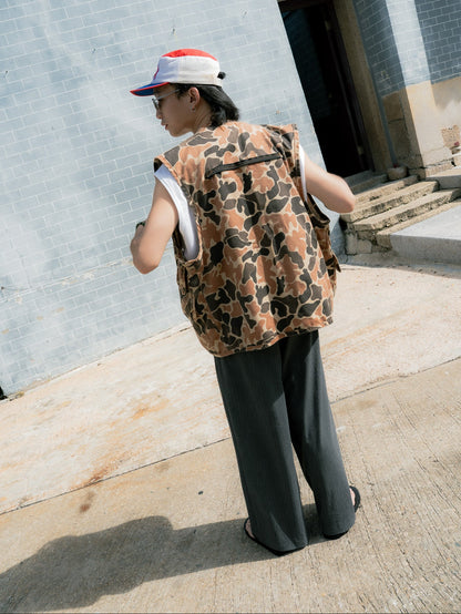1980s "SAF-T-BAK" Duck Camo Hunting Vest