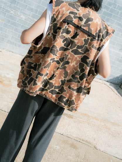 1980s "SAF-T-BAK" Duck Camo Hunting Vest