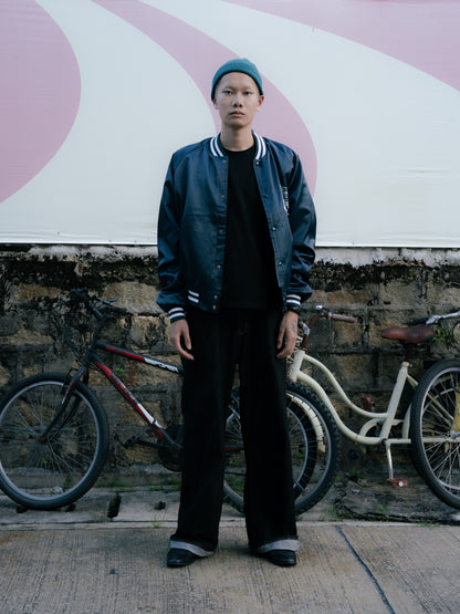 1980s "CHALK-LINE" FEDDERS Satin Jacket