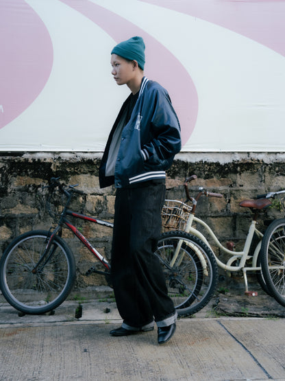 1980s "CHALK-LINE" FEDDERS Satin Jacket