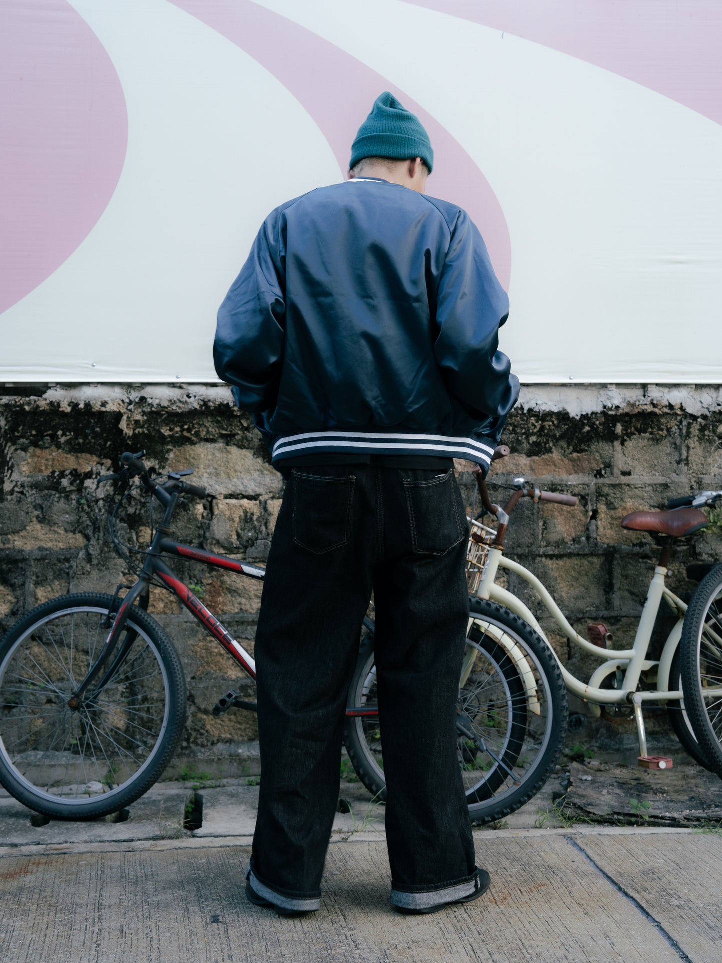 1980s "CHALK-LINE" FEDDERS Satin Jacket