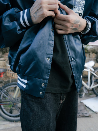 1980s "CHALK-LINE" FEDDERS Satin Jacket