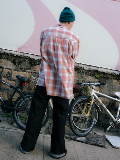 “ROPER”格紋長袖紐帶襯衫